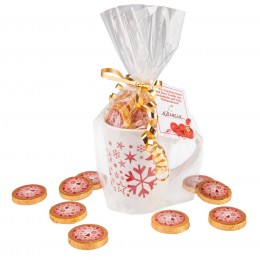 Weihnachtsbecher Glossy rot 120g neutral