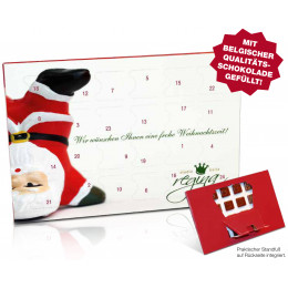 Tischadventskalender 40g, belgische Schokolade individuell gestaltbar