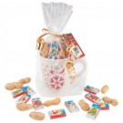 Weihnachtstasse Stars rot 70g mit Kärtchen