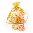 Organzasäckchen Christmas gold 48g, mit Kärtchen | Preis auf Anfrage